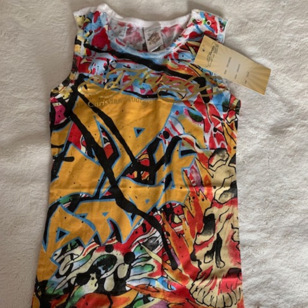 NWT ED HARDY " Grafatti" by Christian Audigier Onesie Size 12/18 months